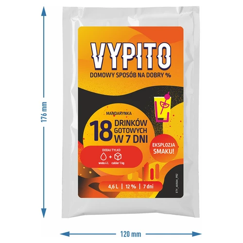 VYPITO 12 %, pose til 18 drinks - Mandarin, 126 g - 4