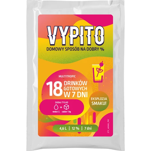 VYPITO 12 %, pose til 18 drinks – Multitropic, 126 g