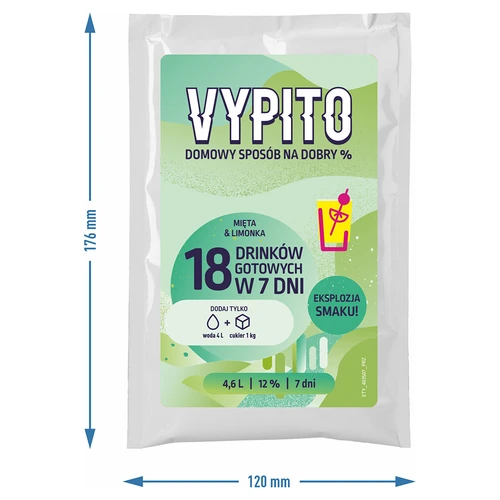 VYPITO 12 %, pose til 18 drinks – Mynte-Lime, 126 g - 4