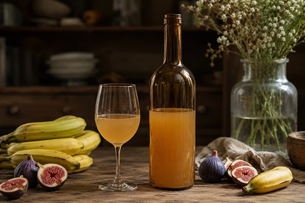 Dessertvin af figner og bananer