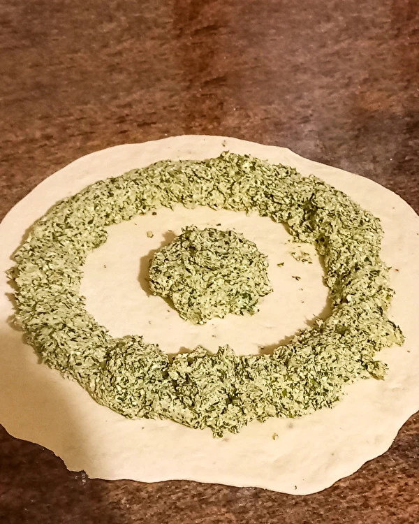 Gærstjerne med spinat