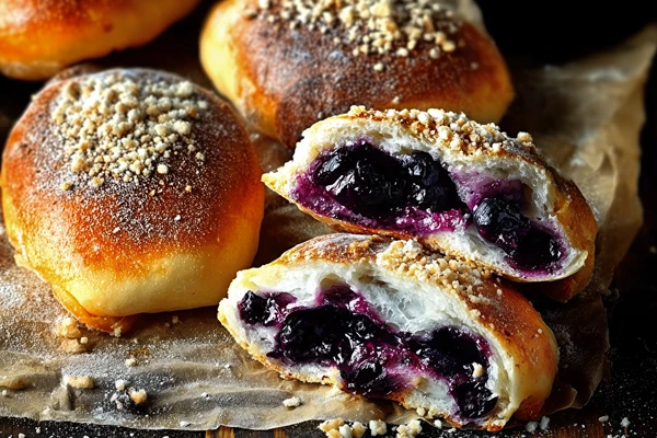 Hjemmelavede blåbærboller – bløde, luftige og fulde af blåbær!