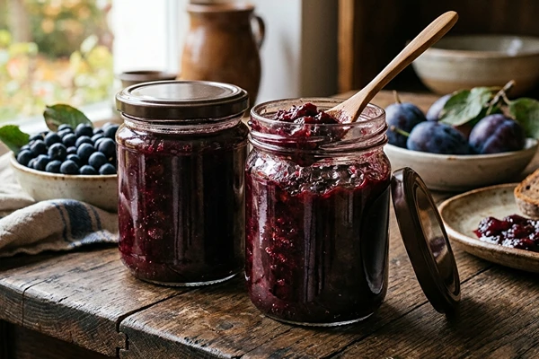 Marmelade af aronia og blommer