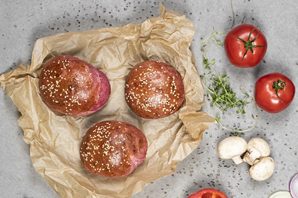 Røde boller med rødbede