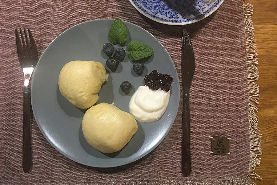 Browin Przepiśnik - Dampede boller med amerikanske blåbær