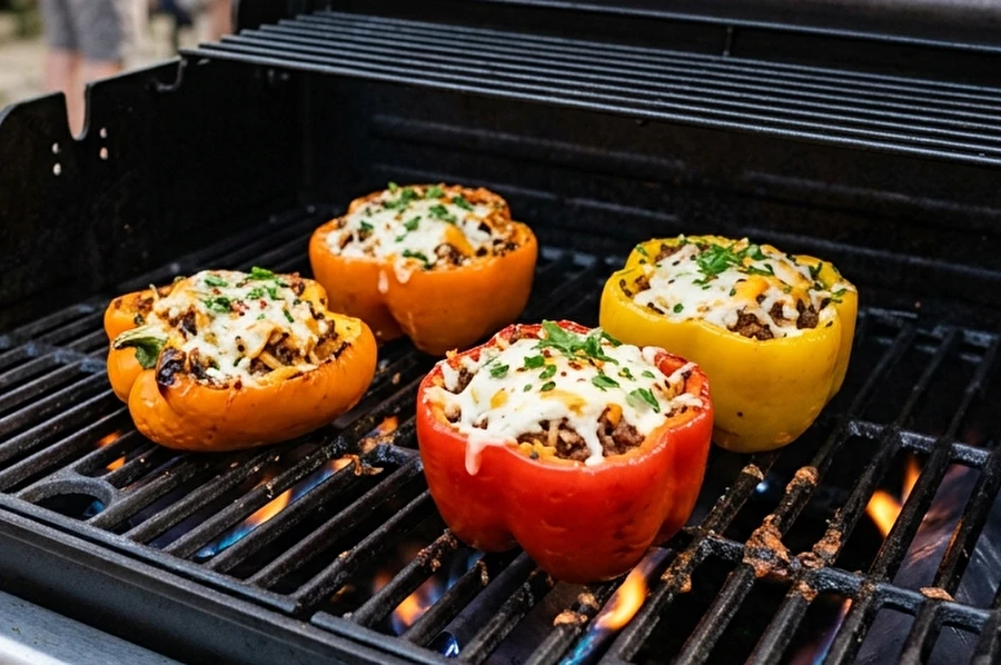 Browin Przepiśnik - Fyldte peberfrugter fra gasgrillen