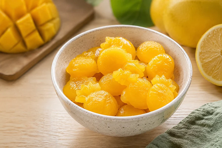 Hjemmelavede mango-vingummier med pektin